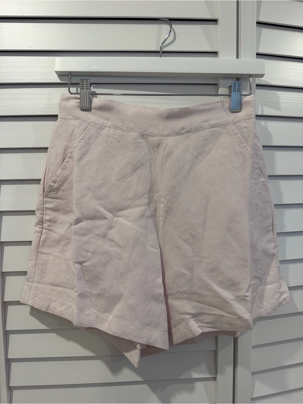 Women’s Light Pink Linen Shorts